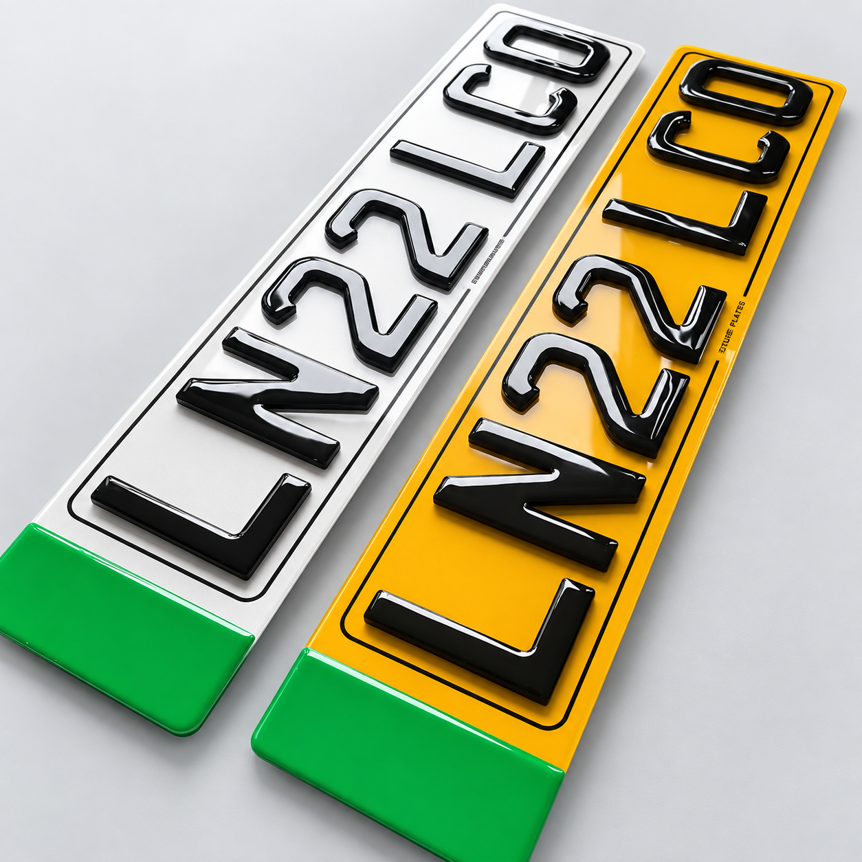 5D gel pair with green EV side badge and printed border — LN22 LCO