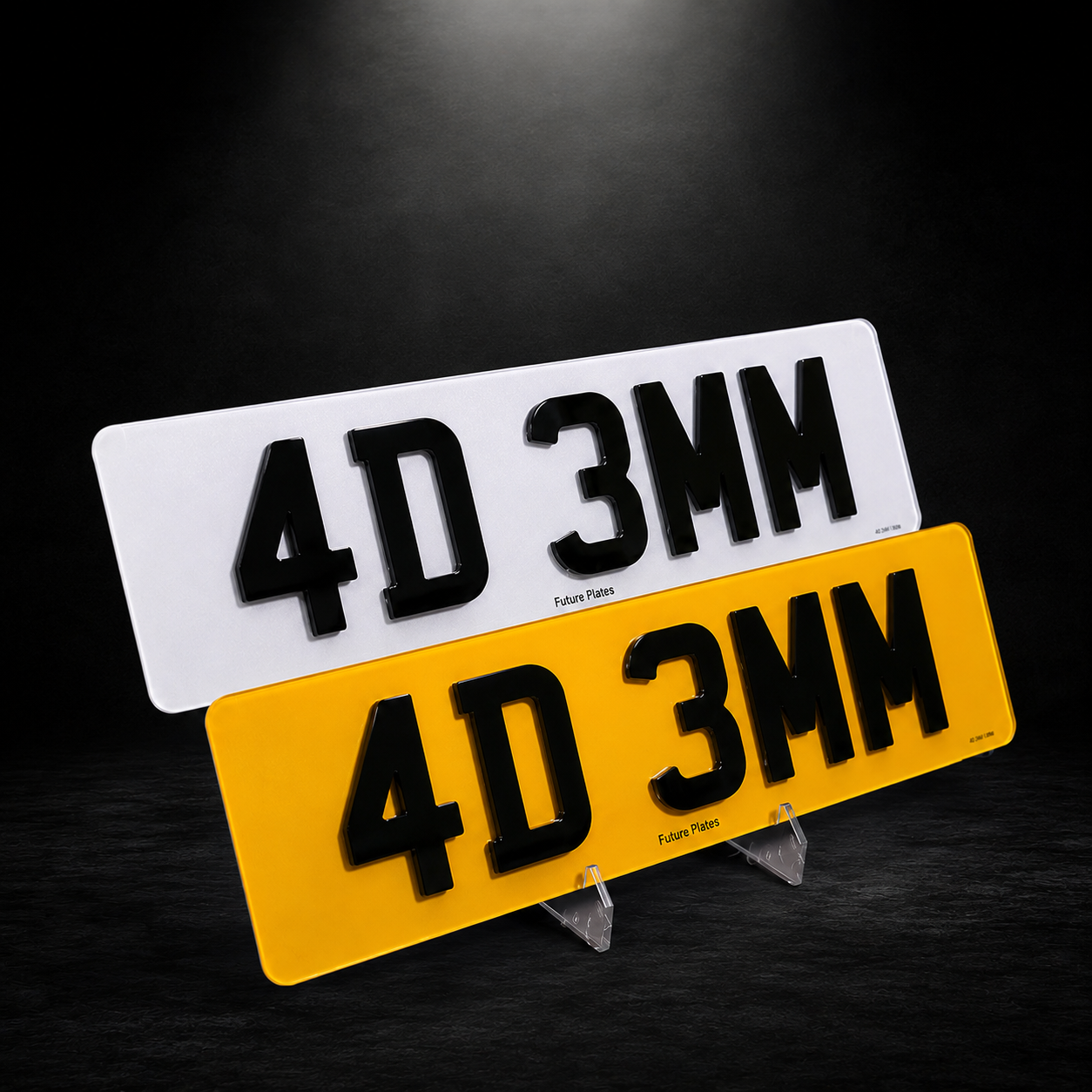 4D 3mm Short Number Plates