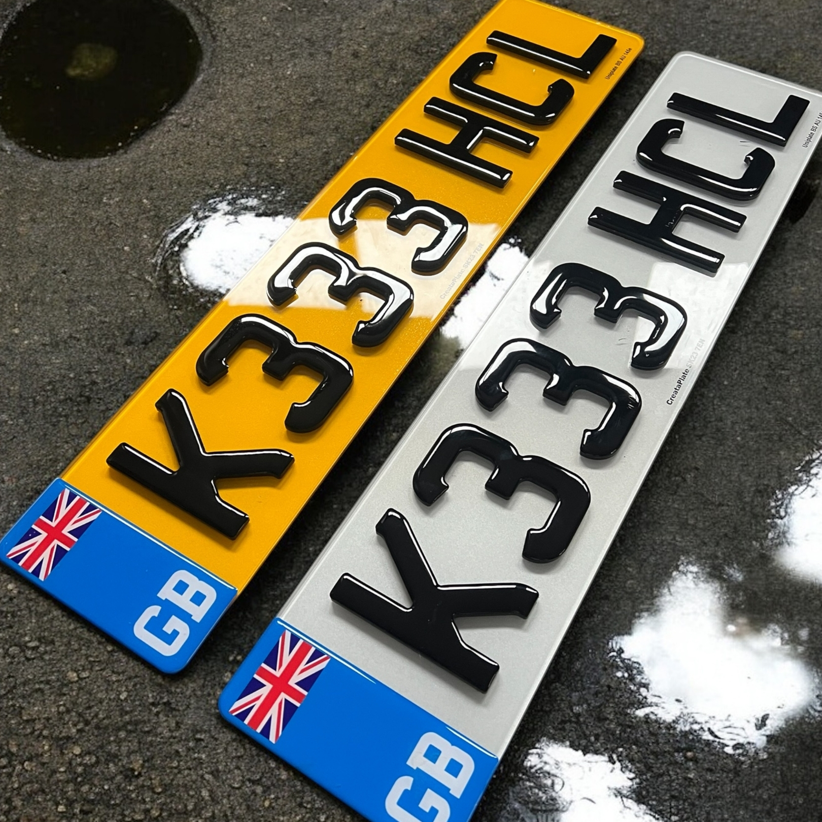 5D gel pair with GB blue side badge — K333 HCL