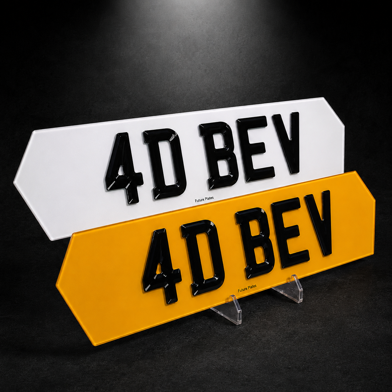 4D Bevelled Hex Number Plates