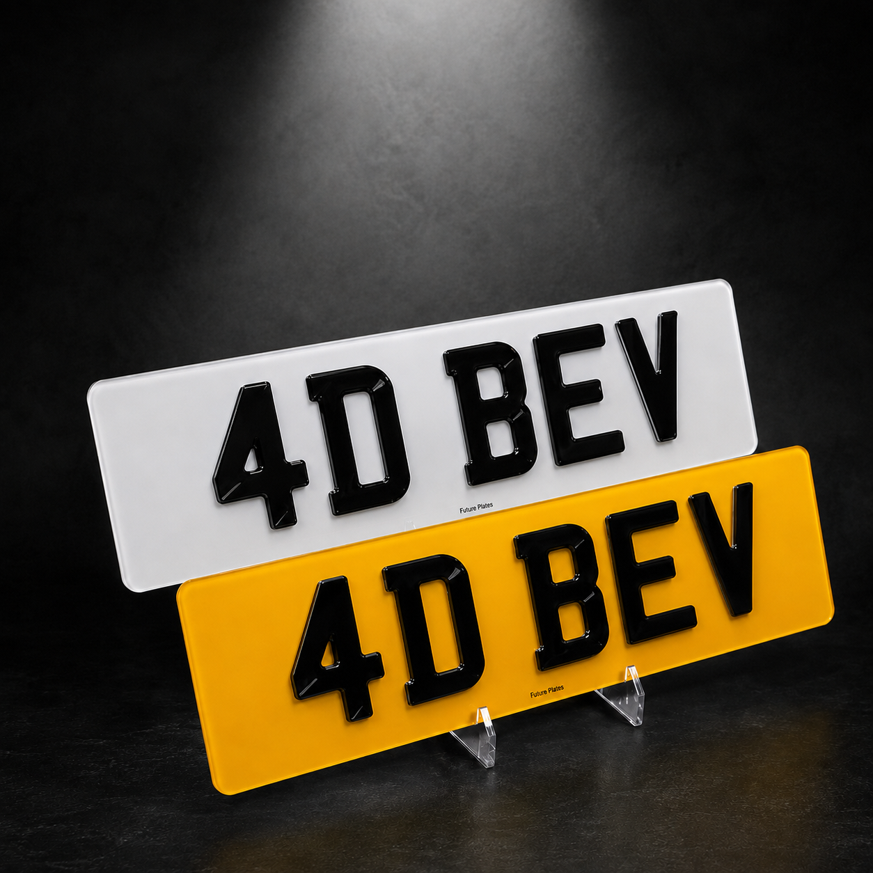 4D Bevelled Short Number Plates